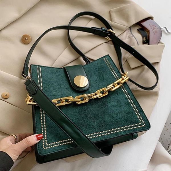 

cross body vintage thick chain tote bag 2021 fashion high-quality matte pu leather women's designer handbag travel shoulder messenger