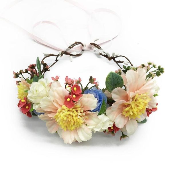 

flower wreath crown wedding party hair accessories girl flower wreath headband floral garlands women headdress o jllula