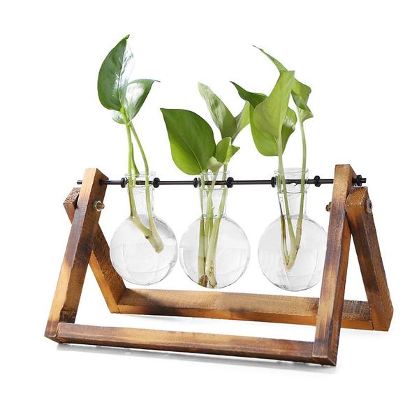 

стеклянный деревянный ваза для вазы terrarium стол настольный гидропонический завод бонсай цветочный горшок висит горшки с деревянным поднос