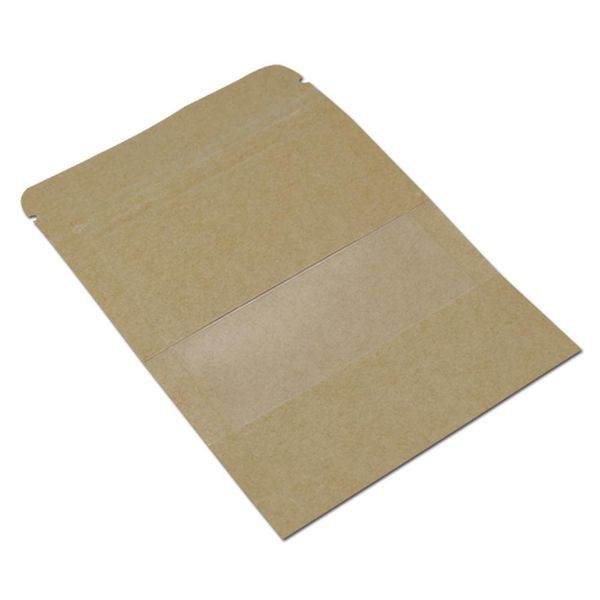 

914cm kraft paper упаковочная сумка с matte clear window zipper ziplock пищевая пакет для хранения пищевых хранилищ встать на сумку doypack