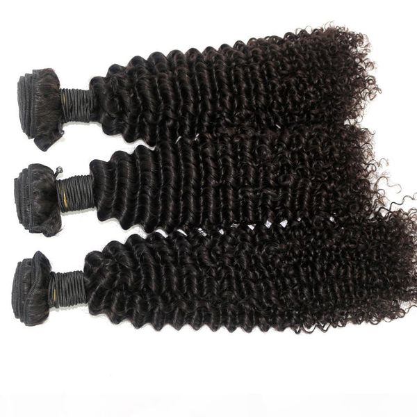 

kinky curl brazilian virgin hair weave malaysian indian peruvian human hair bundles natural color unprocessed hair extension, Black