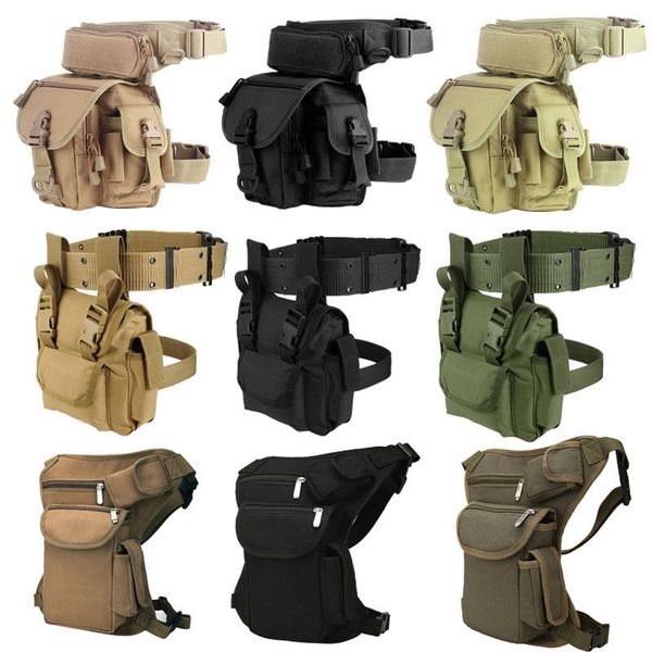 

black friday tactical molle drop leg bag waterproof men military waist quick release belt edc fanny pack hunting cycling accessories