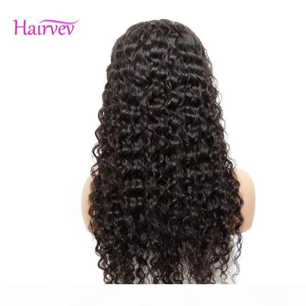 

water wave lace closure wigs 100% human hair wigs 4*4 lace closure wig water wave wet and wavy brazilian long hair remy wig, Black;brown
