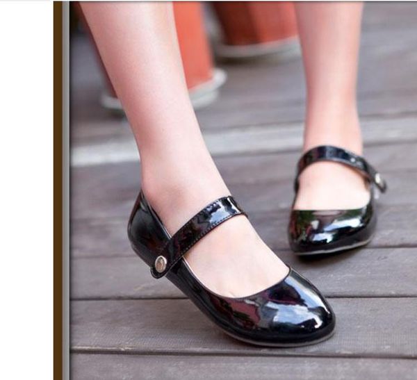 

2021 spring and autumn with new style fashion flat bottom round head women's shoes@zx190, Black