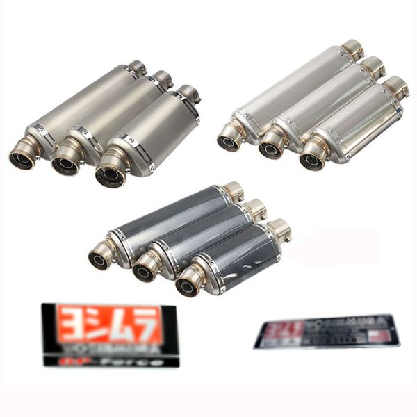 

51mm motorcycle exhaust muffler pipe with brand stickers for dirt pit bike atv scooter street bike for max ninja 650
