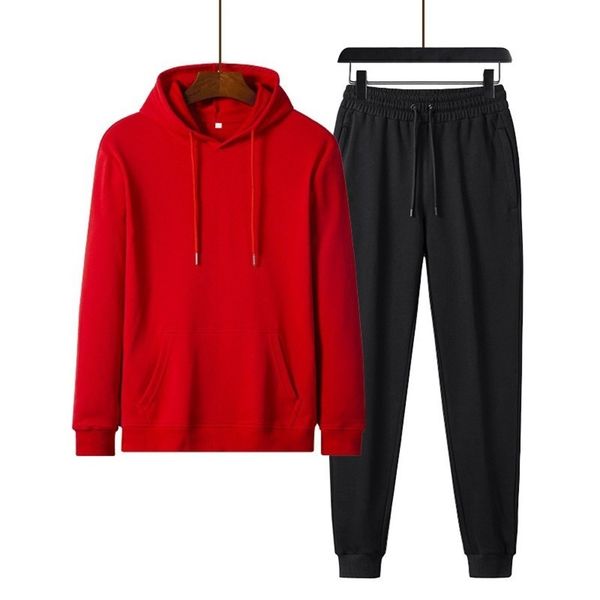 

sleeve autumn sports pants suit long men's fashion hooded casual youth running single sportswear, Gray