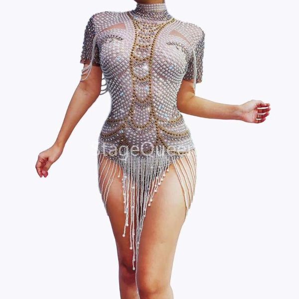 

stage wear women rhinestones pearls bodysuit stretch dance leotard costume performance party celebrate show stones, Black;red