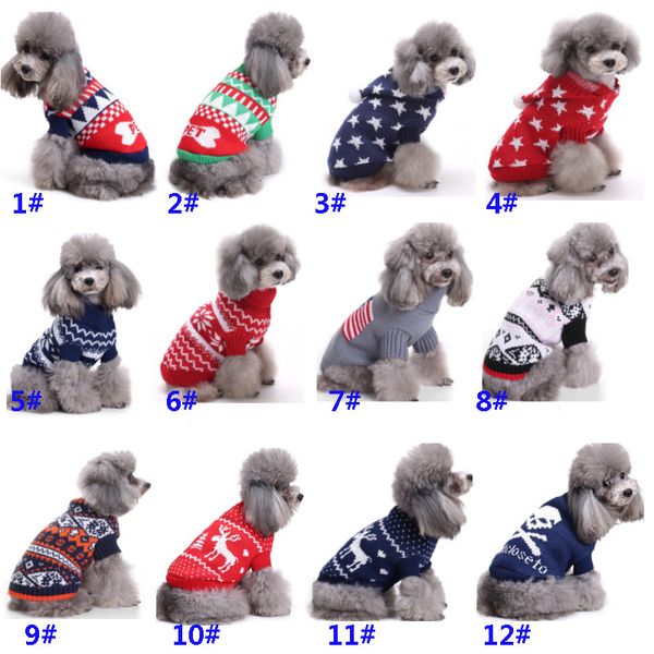 

dog clothes apparel for halloween christmas reindeer snowflake pumpkin skull pet costumes clothing knitted outerwears coat sweater hh7-250