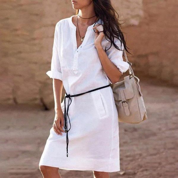 

2018 women dress casual women dresses evening party sundress new ladies v neck mini dresses pocket solid color female dress, Black;gray
