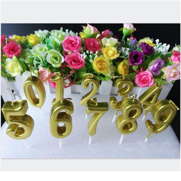 

birthday number candle gold/silver candle cake cupcake er party birthday cake candle party decoration sup jllycp