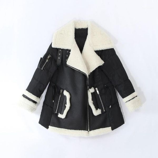 

2019 thickening of women's fashion coat fur coat womens long coats1, Black
