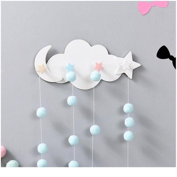 

raindrop cartoon viscose hook in the bathroom wall adhesive borders wall-mounted door behind coat hook wall row hook bbybob
