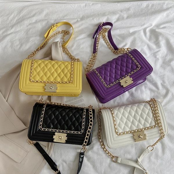 

women's bag autumn winter bag 2020 new fashion versatile lingge chain messenger