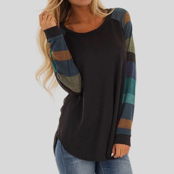 

autumn and winter new casual digital print round neck long sleeve digitalt-shirt digitalt-shirt for women 4avoo, White