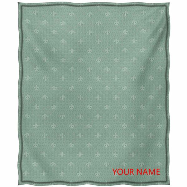 

fleur de lis printing blanket, classical abstract royal floral arrangement ancient lily design medieval art diy blanket, perfect for layerin