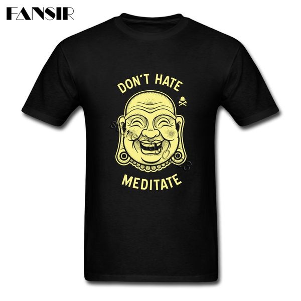 

harajuku meditate t-shirt mens short sleeve organic men tee shirt camisetas over size sport hooded sweatshirt hoodie