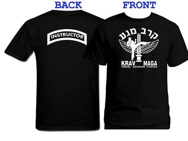 

krav maga instructor front & back print mma t-shirtsummer hip hop casual tee sport hooded sweatshirt hoodie