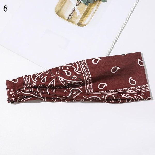 

summer orchid cashew flower twist women headband elastic hairband sport yoga turban wide headwrap bandage sweat hair accessories q sqccve