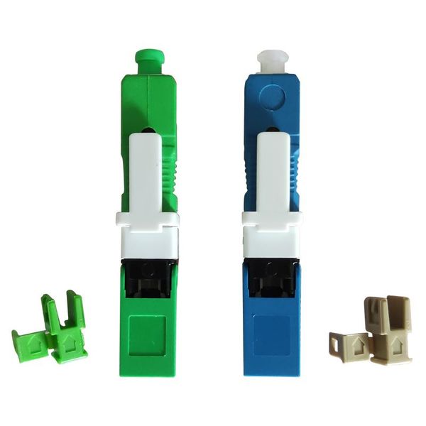 

100pcs scquick connector h-07 fiber optic sc apc upc fast connector fibra sc adapter ftth single mode
