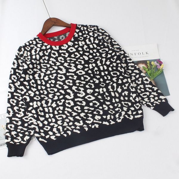 

2021 new autumn winter women thick jacquard knitted pullover and sweater fashion femme jumper brtm, White;black