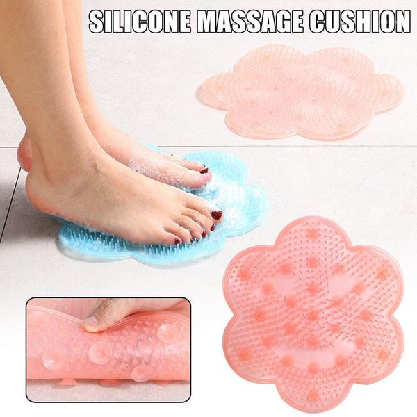 

bath massage pad silicone suction cup bathroom shower mat non-slip foot wash back massage cushion gq1