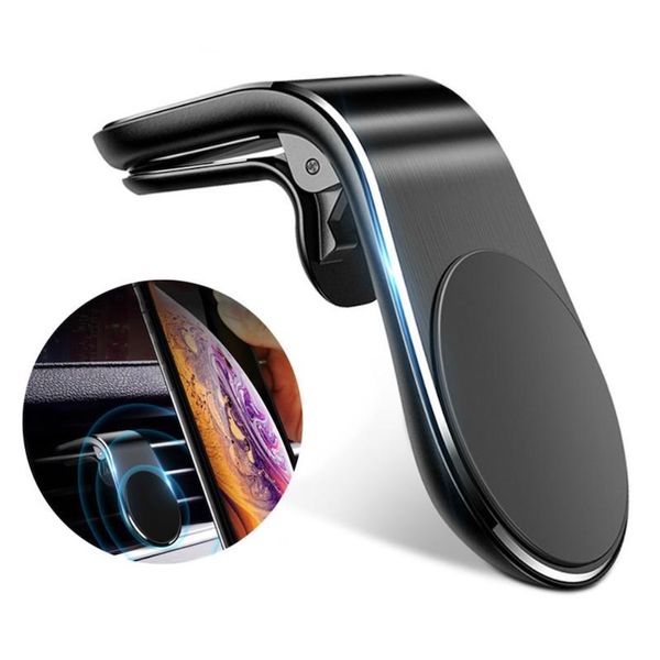 Магнитный автомобильный держатель телефона Универсальный воздушный вентиляционный клип крепление для Samsung iPhone Xiaomi Huawei GPS навигационный автомобильный монтажный стенд