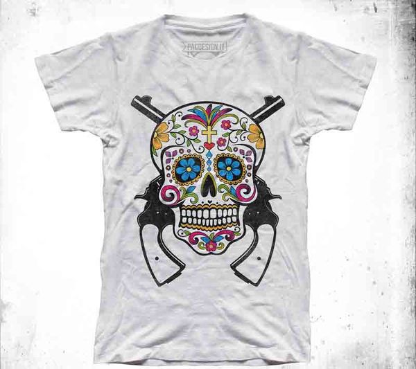 

sport t shirt hipster o-neck popular t-shirt uomo tattoo old school mexican skull rock punk why so vintage dk0208amake at shirt