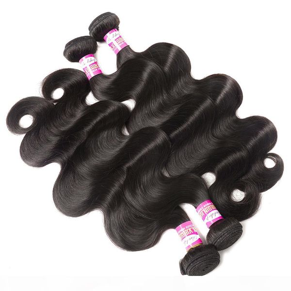 

malaysian body wave 3 bundle deals malaysian virgin hair body wave bundles 9a malaysian hair unprocessed human hair extensions natural, Black