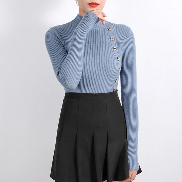 

women's sweaters autumn winter new long-sleeved tight-fitting hooded half-high collar slim bottoming sweater to keep warm y11, White;black