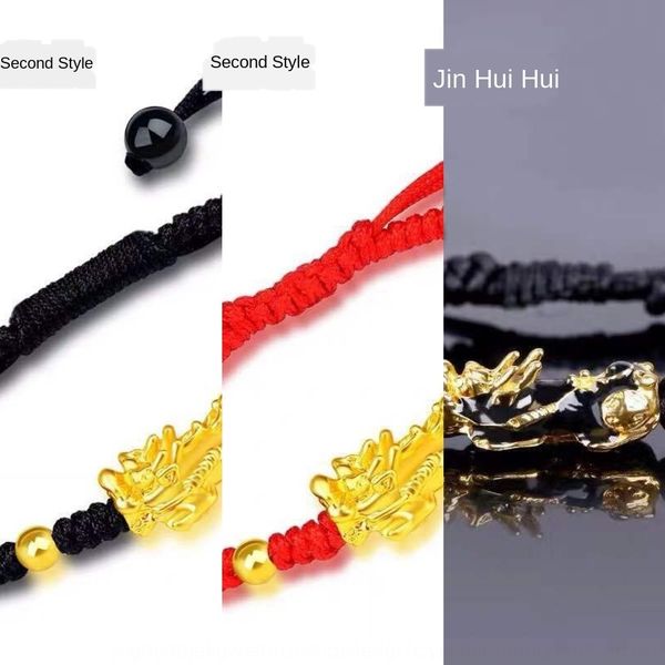 

qmf2v new new red fashionable red rope black single gold braided h hand woven fashionable woven and black rope bracelet single gold braided, Golden;silver
