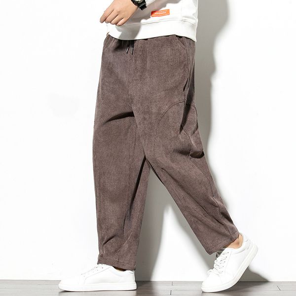 

new corduroy slacks in spring and autumn 2020, Black