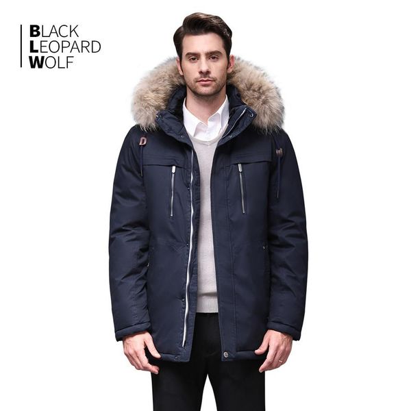

blackleopardwolf winter jacket men fashion coat thik parka men alaska detachable outwear with comfortable cuffs bl-6605m 201026, Black;brown