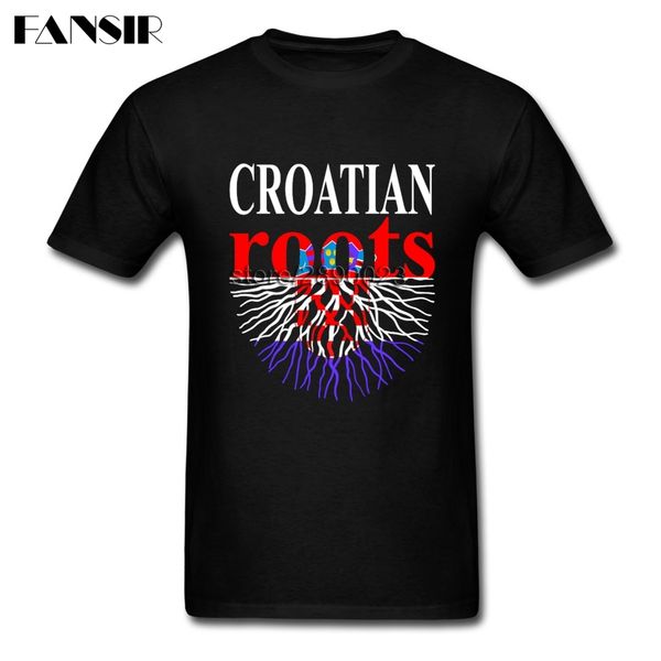 

sport normal croatian roots croatia flag t shirt men's short sleeve crewneck cotton men t shirt tee