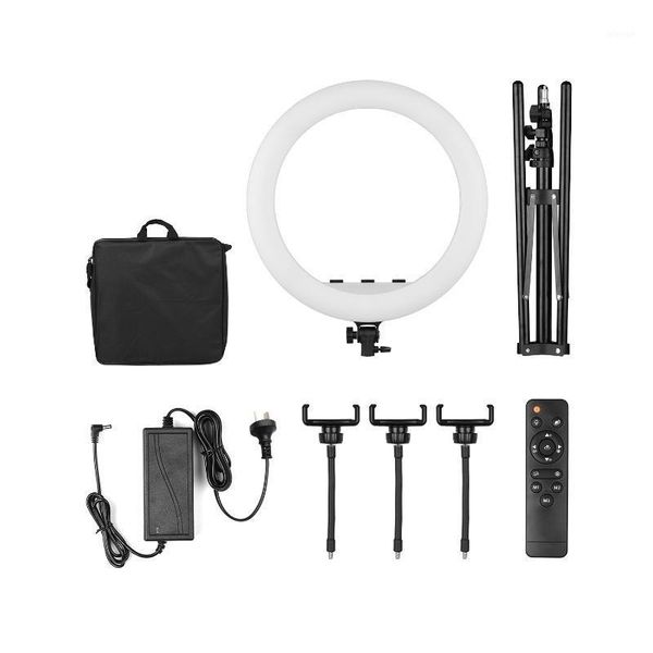 

21 inch led ring light pgraphy lamp set stepless dimmable 3000k-6000k with tripod stand phone holders remote control1