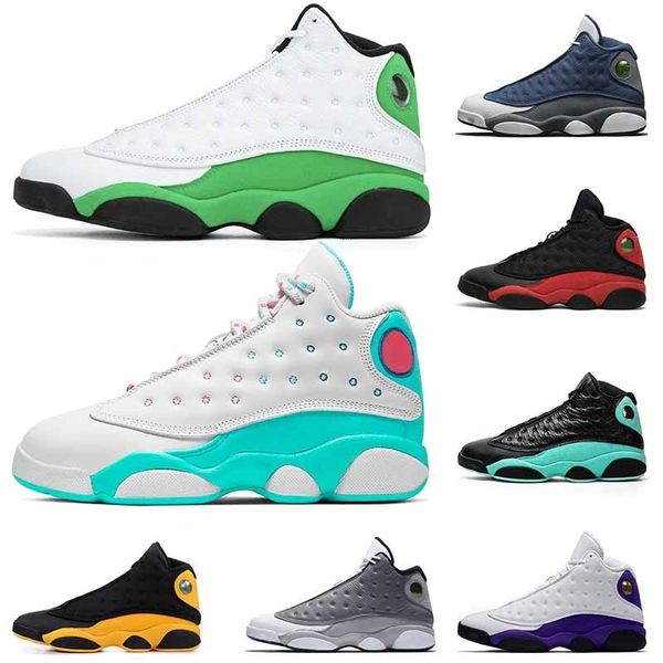 

fashion retro bred jumpman 13 flint 13 mens basketball shoes 13s soar green pink island green womens mens trainers sneakers size 13