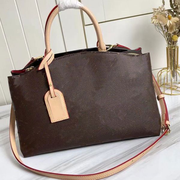 

large tote bag genuine leather handbag crossbody duffle shoulder bags classic letter old flower printed travel totes adjustable strap