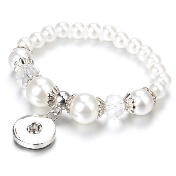 

metal beads snap bracelet diy charms bangle fit 18mm snap buttons jewelry for wome bbyawv, Golden;silver