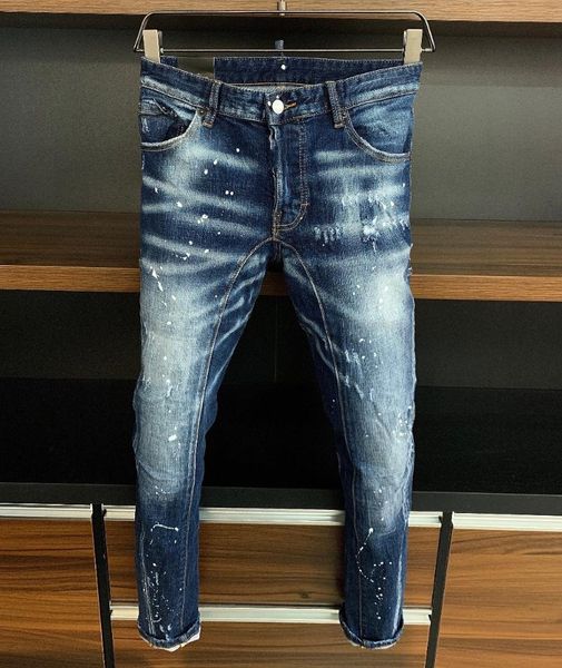

men's jeans thk09950 fashion 2021 runway european design party style clothing, Blue