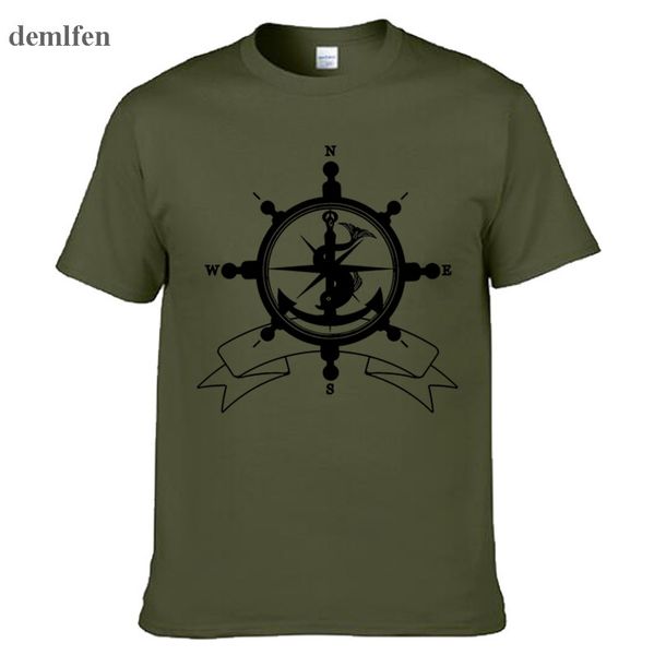 

fashion sea helm symbol anchor compass travel pirates t-shirt men printed t-shirts o-neck tees sport hooded sweatshirt hoodie
