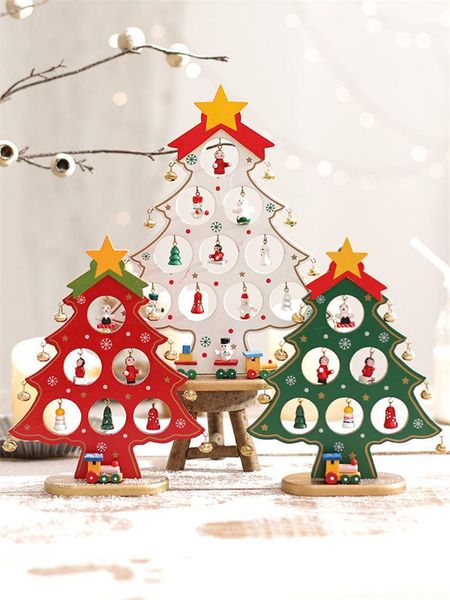 

christmas decorations 1pcs mini tree wooden desksmall decoration home decoration1