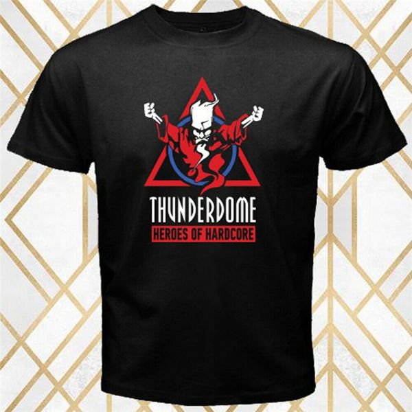 

thunderdome music concert logo men's black t-shirt size s - 3xl summer style tee shirt sport hooded sweatshirt hoodie