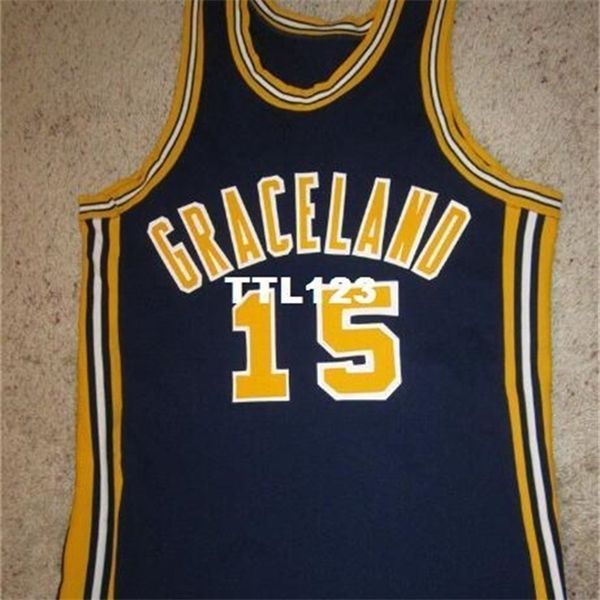 

age men 15 graceland university yellow jackets lamoni iowa real embroidery college jersey size s-4xl or custom any name or number jersey, Black