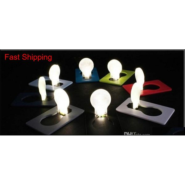 

new new portable wallet card pocket led card night light lamp put in purse qylezn bde_home, Silver