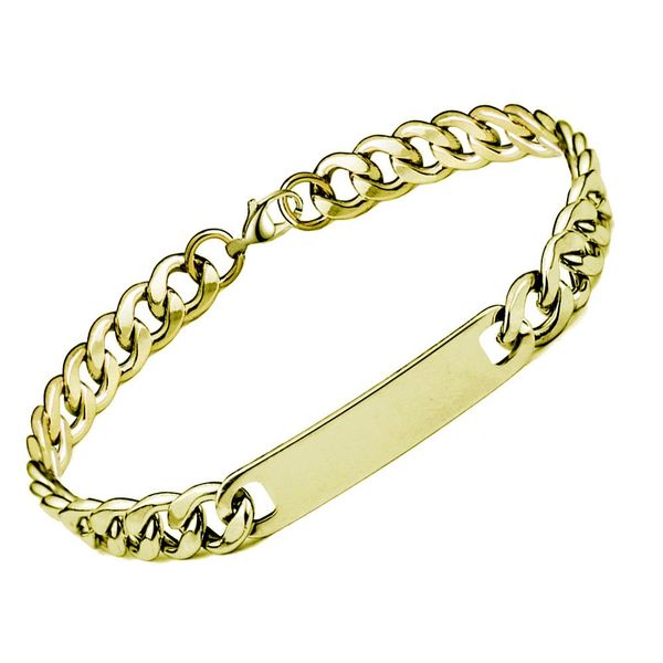 

wukaka stainless steel gold men bracelet father's day bracelets cool boy bracelet man jewelry, Black