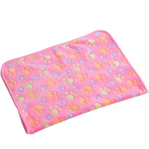 

kennels & pens puppy blanket pet cushion small dog cat bed soft warm sleep mat kitten fleece print (1