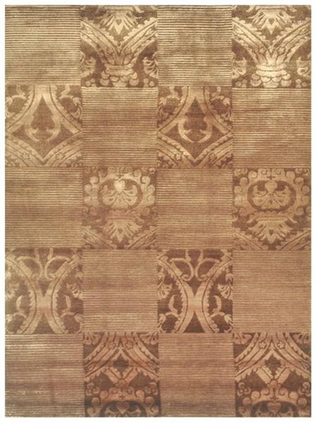 

tulipa ag-01 brown handmade rug1
