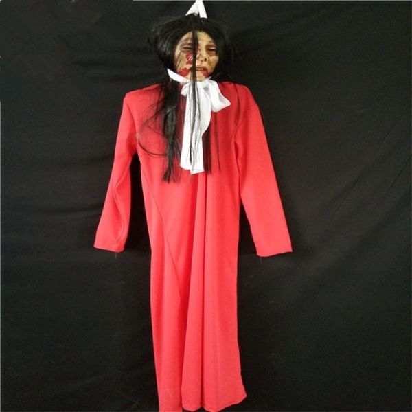 

pce7f halloween red clothes zhenzi hanging ghost props ghost house horror room escape bar ktv hanging decoration ktv props secret and propsc
