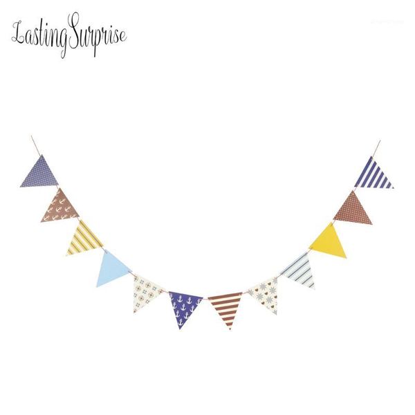 

navy blue paper banner birthday christmas party hanging paper flags banner garland for kids room wall decoration suppliers1