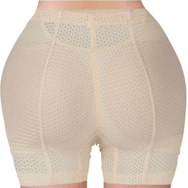 Burvio Body Shaper Calcinha Mulheres Respirável Underwear Butt Lifter Calcinha Primeiro Esfortâneos Butt Pad Pants Breve Controle Breves LJ201209