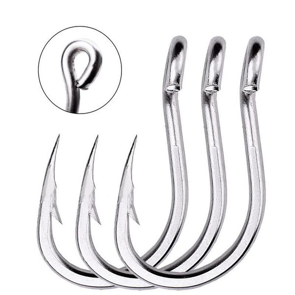 

100pcs fishing hooks high carbon with eye carp catfish 1/0#-13/0# fish jigs hook white anzol japan fishhook sqcpqb